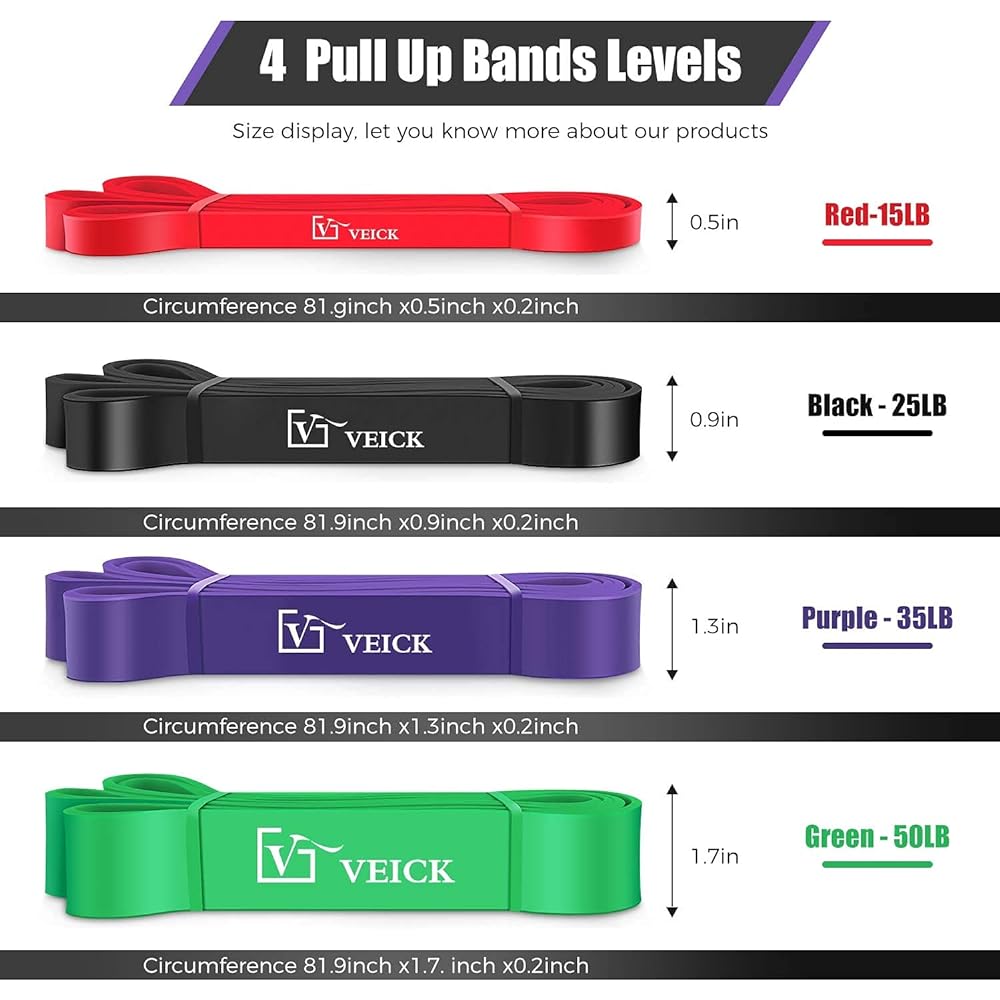 VEICK Training Tube Fitness Tube Exercise Band Natural Rubber Exercise Band Home Muscle Training