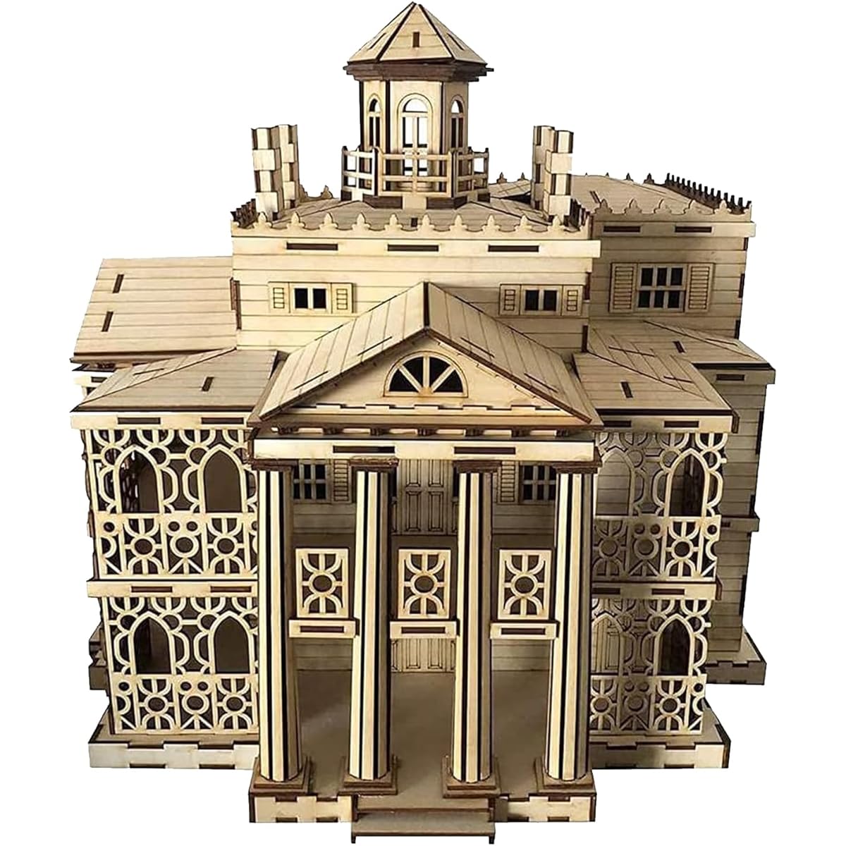 Bird Tree Cabin Haunted House Model Kit - 3D Wooden Puzzle for Kids - Easy to Assemble - DIY Craft Kit - Assembled Size: 17.5" W x 19" L x 17" H