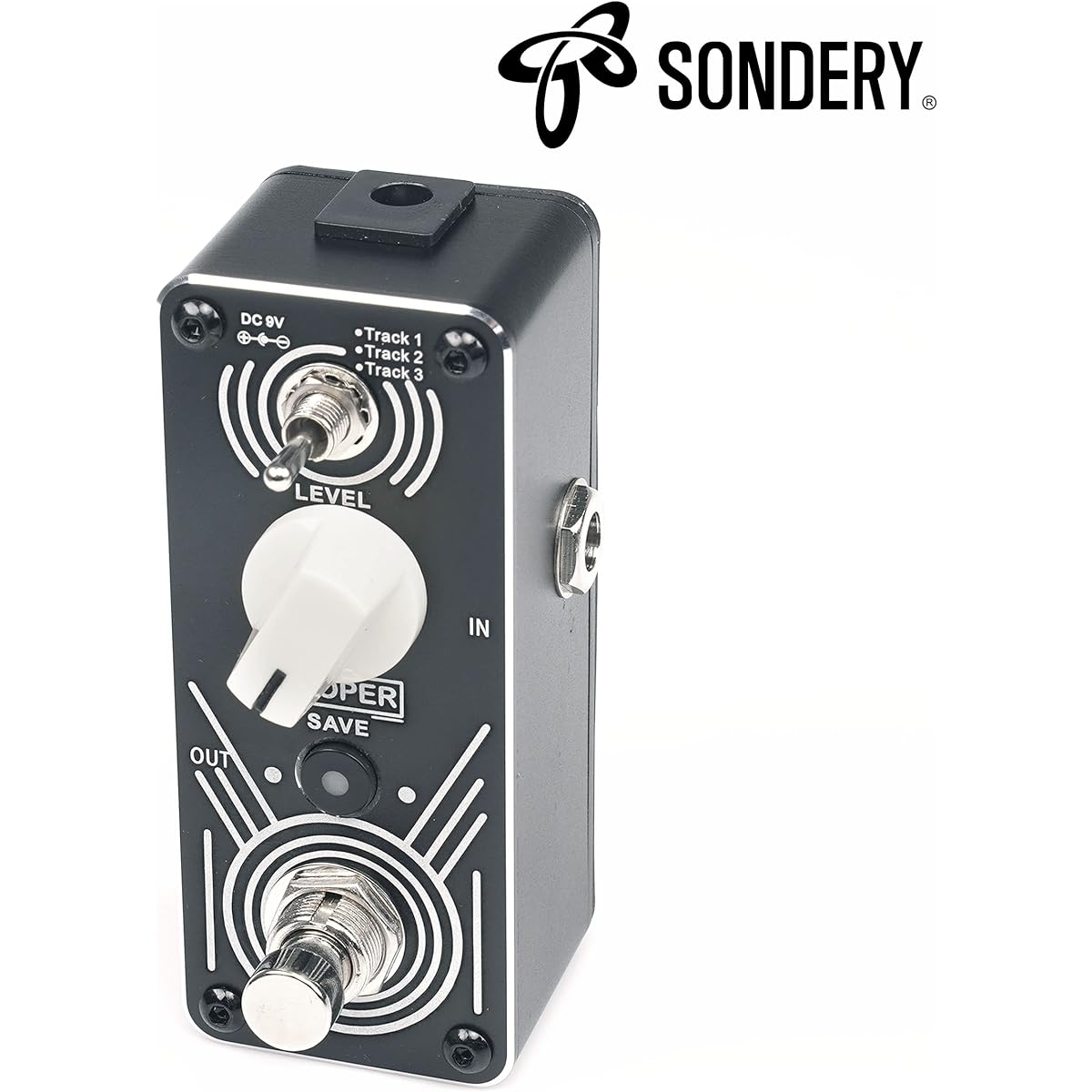 Sondery Triple Looper Pedal Access to upload/download music files from 3 tracks with included USB cable 30 minutes loop time for each track Loop Pedal Unlimited Overdubs Undo/Redo Mini Size