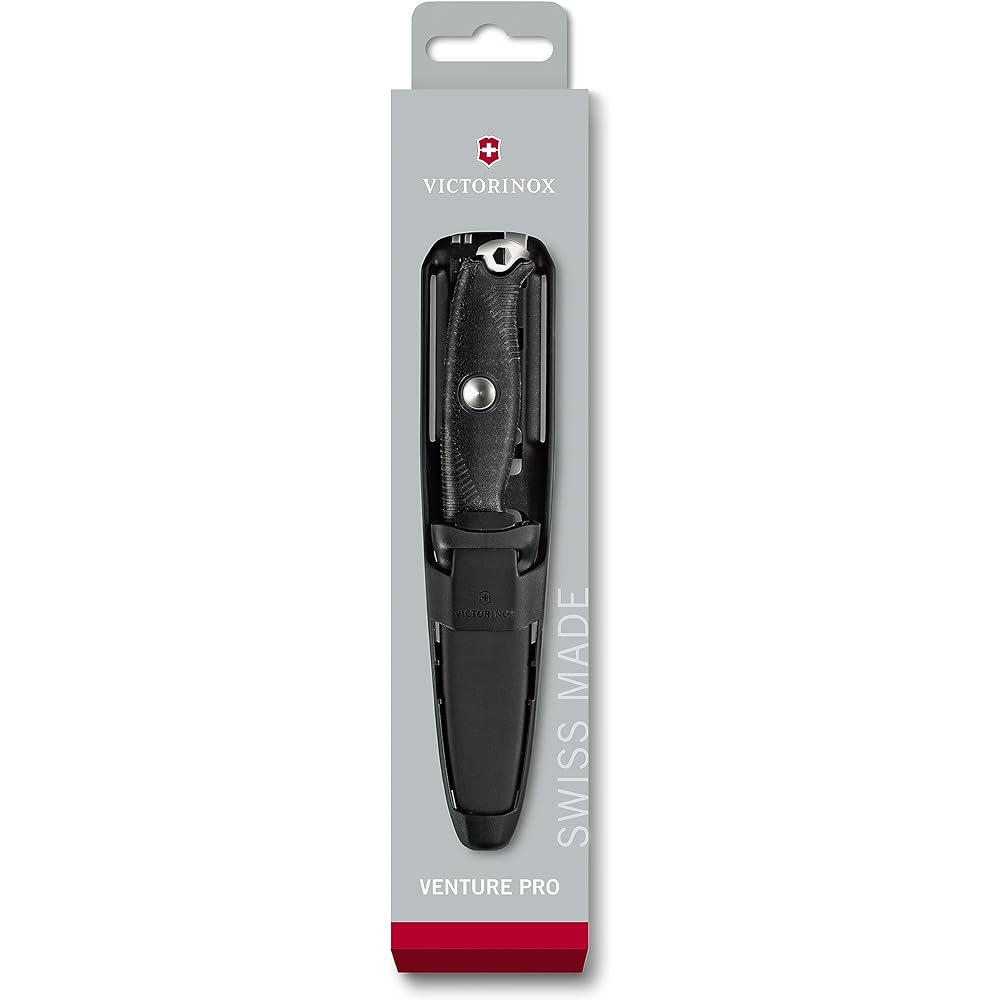 VICTORINOX Venture Swiss Army Knife Multifunctional Knife Outdoor Camping Sheath Knife Full Tang Structure with Carry Loop Swiss Made Knife [Domestic Genuine Product]