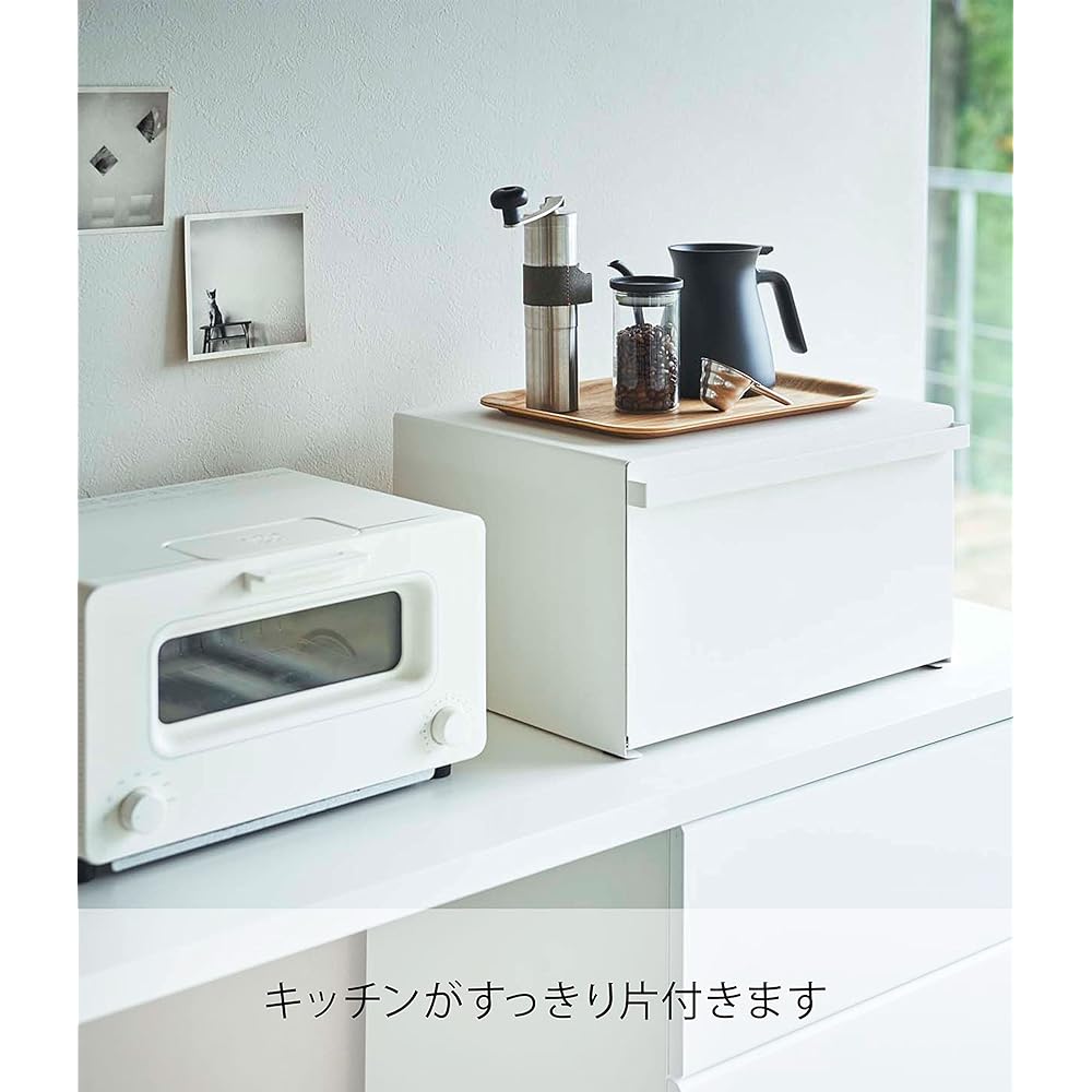 Yamazaki Jitsugyo Bread Case White Approx. W40 x D34.5 x H24cm Tower Bread Case 27L Large Capacity 4352