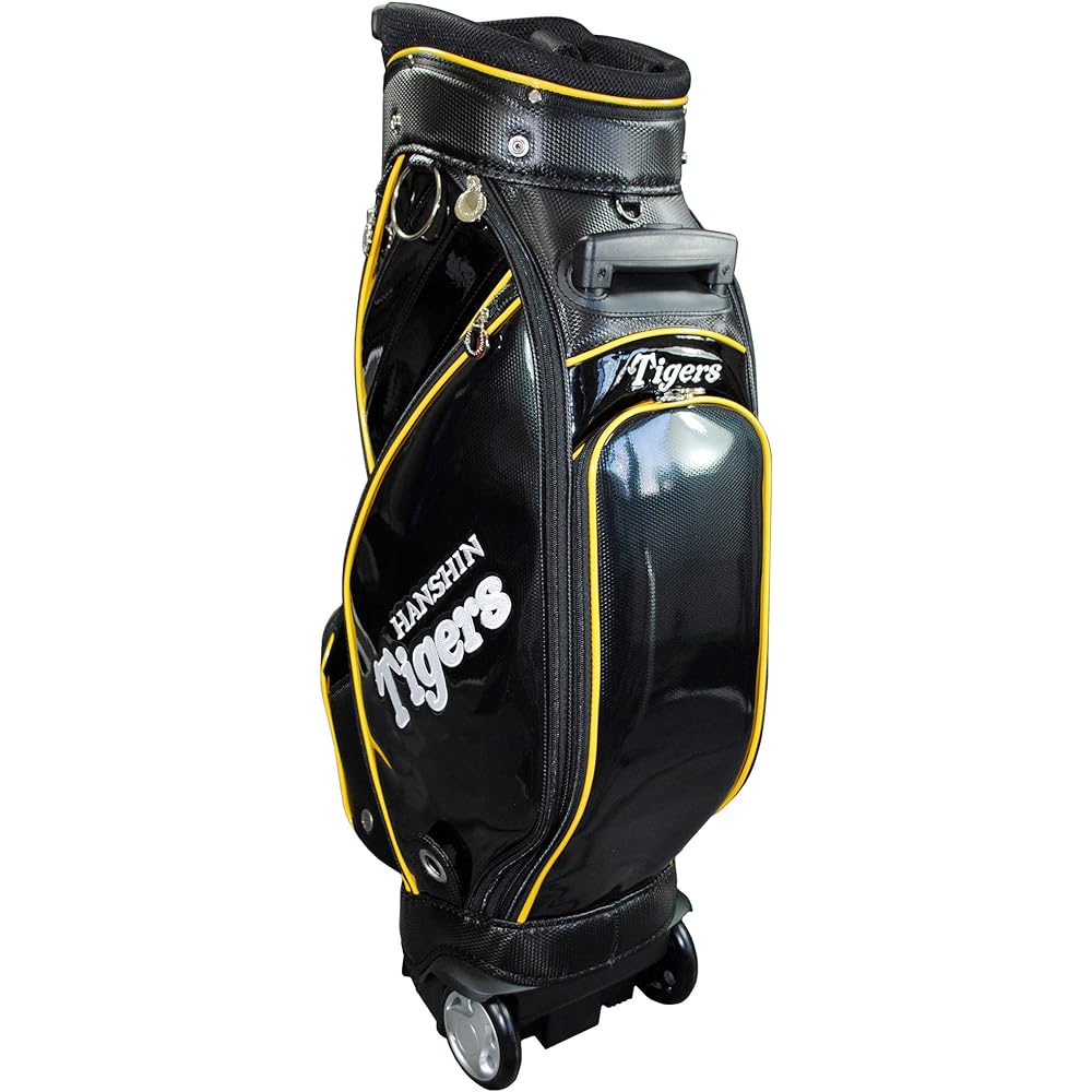 LEZAX Hanshin Tigers Caddy Bag with 9.0 Type Casters Black HTCB-2408