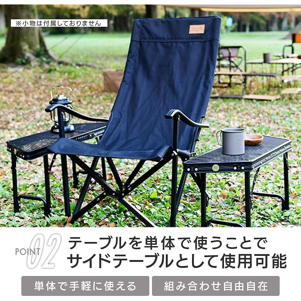 [Yamazen] Campers Collection Tough Light Hexa Table Set Bonfire Table Folding Outdoor Table TLHT-6(MBK)
