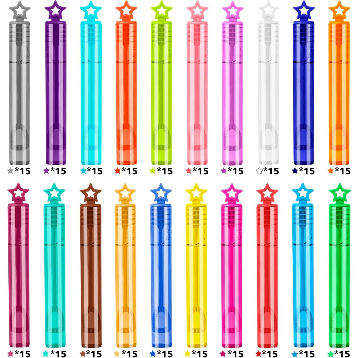 20 colors mini bubble wand (classic)
