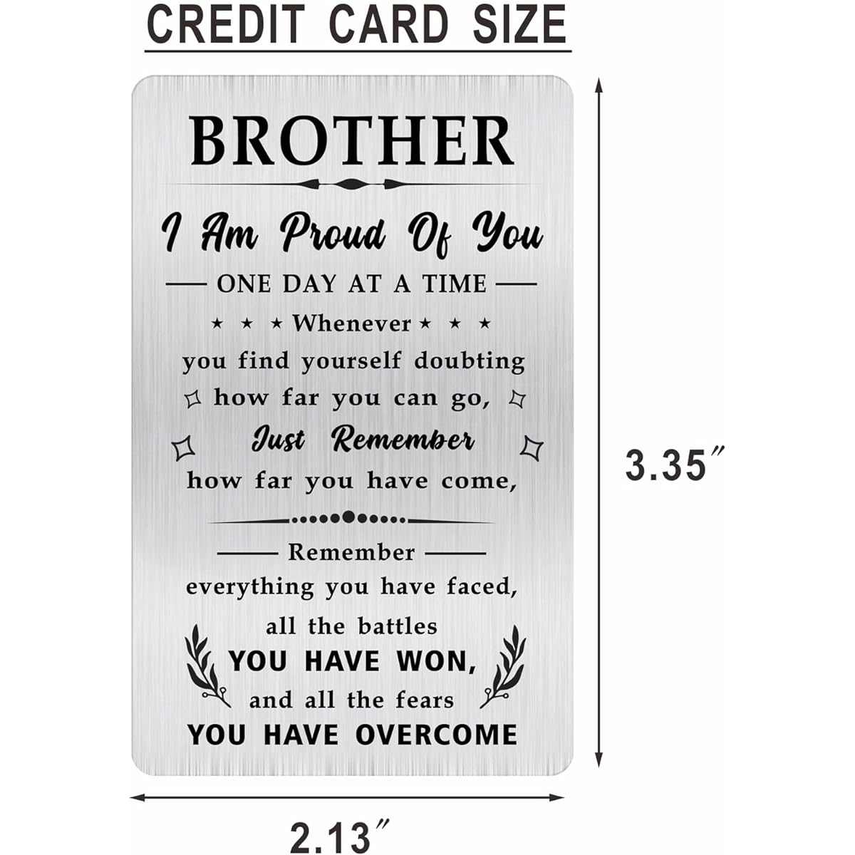 Alotozo Sobriety Gifts for Brother Men - Sober Wallet Card Insert for Men - AA Recovery Sobriety Gifts - Men's Alcoholism Anonymous Keepsake