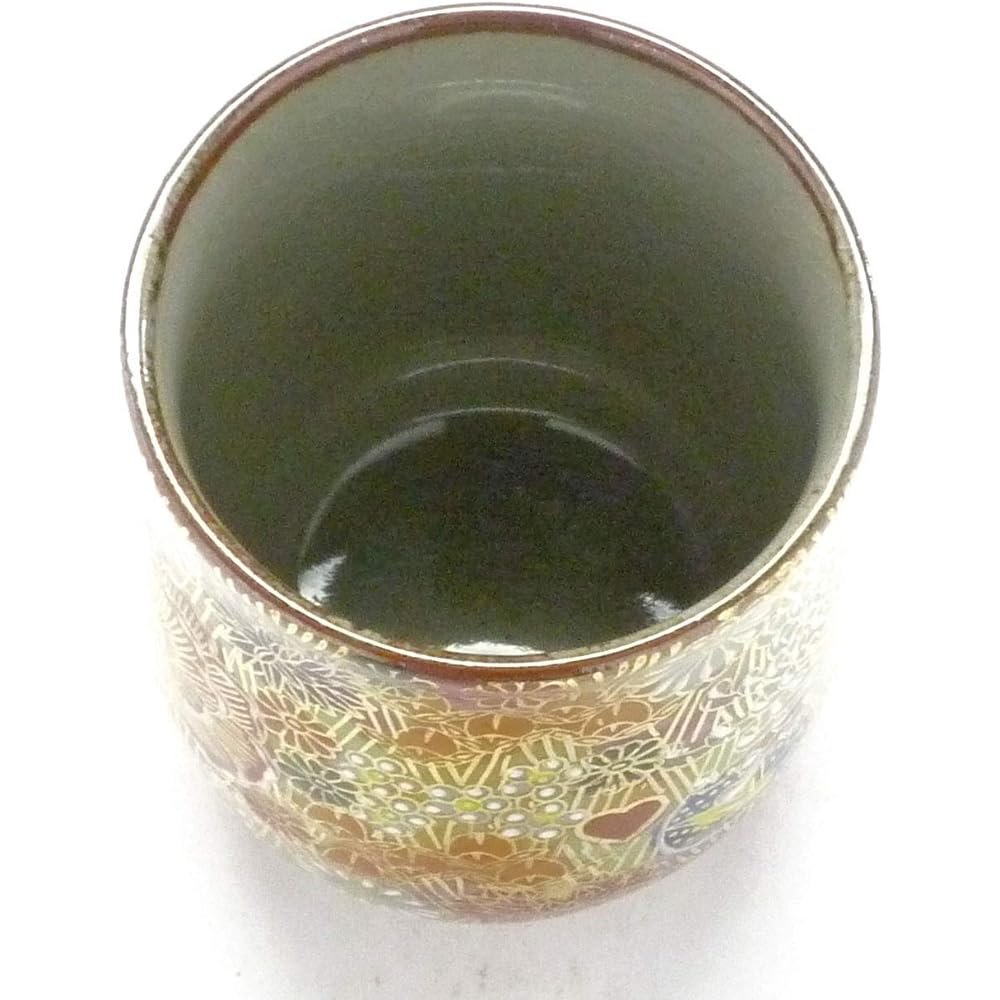 Kutani ware [hot water cup] Small Kaga lord/princess kibun (Kinhanazume) [back picture]
