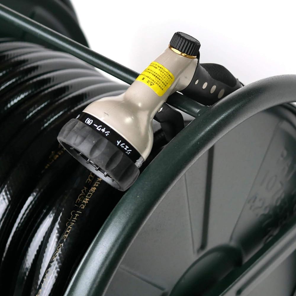 Hinode Kasei Watering Hose Reel Mega Steel Pressure Resistant 15mm x 50m
