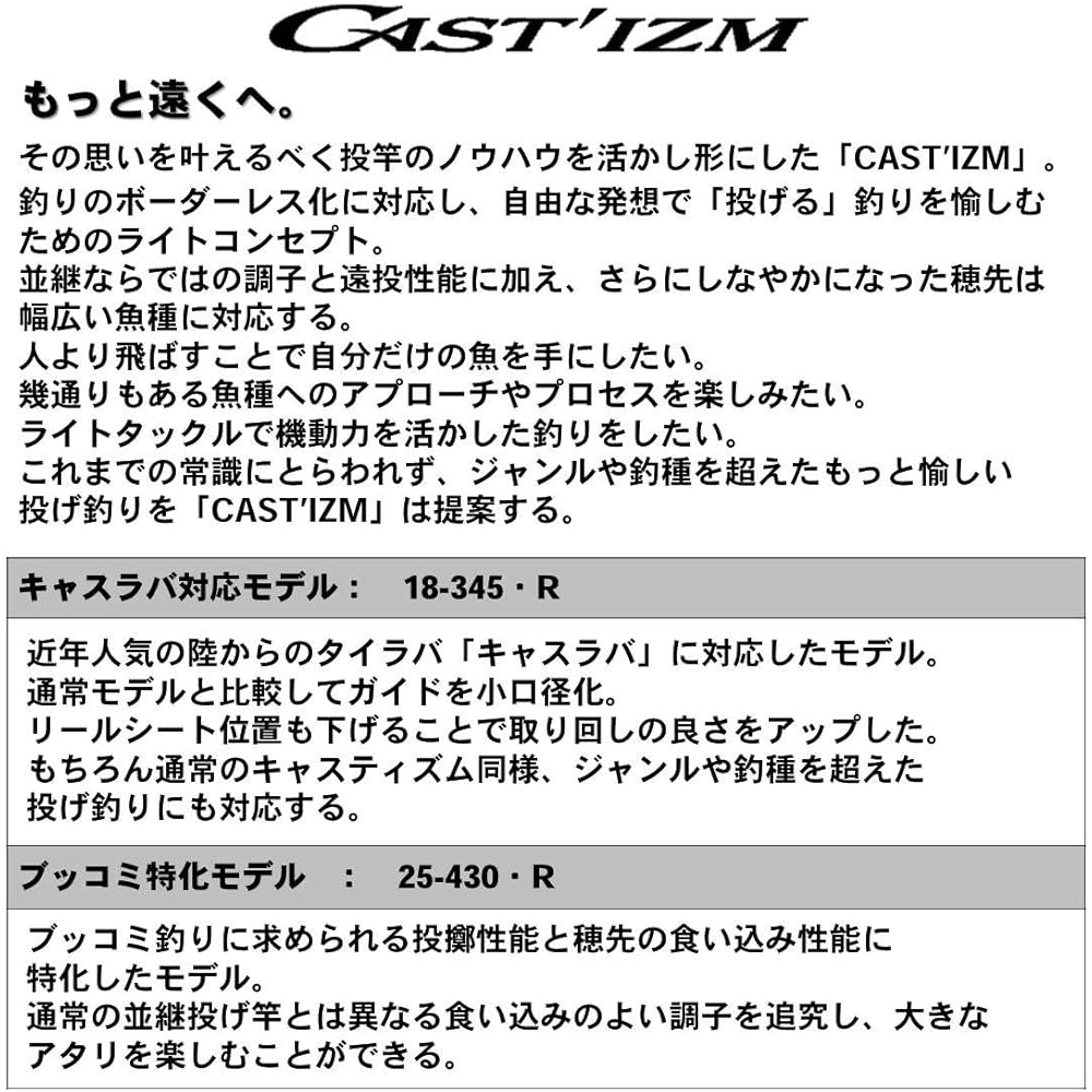 DAIWA parallel casting rod Castism R fishing rod