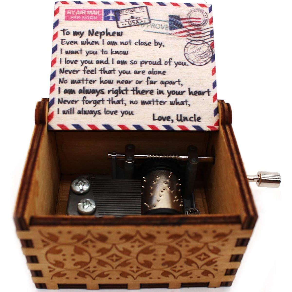 ukebobo Wooden Music Box - You are My Sunshine Music Box for Uncle and Nephew - 1 Set (xf2)