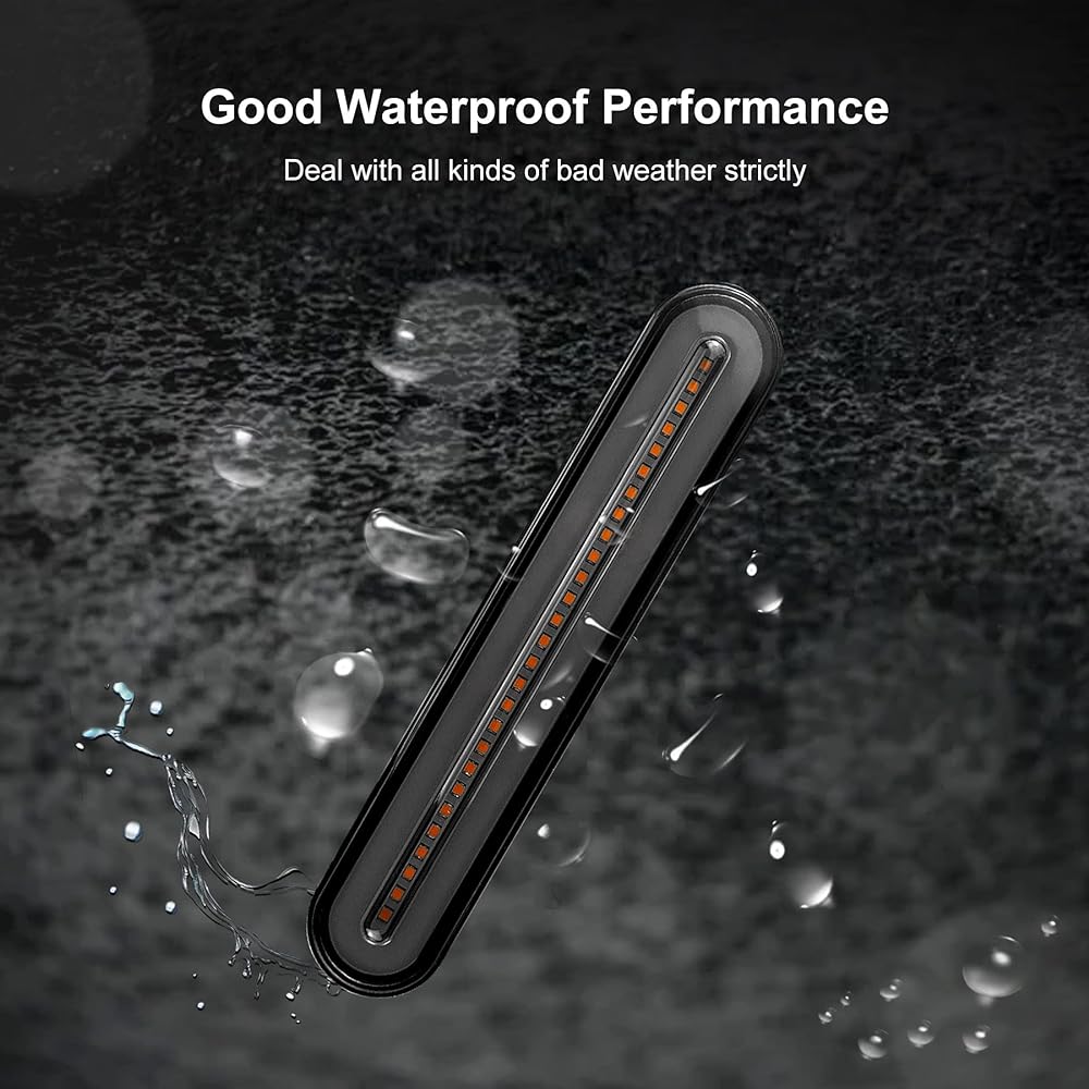 EMIHO Dual Rear Fender/Bagger LED Rod Light Kit Compatible with Harley Davidson Motorcycle Road King Glide Vertical Mount Strobe Tail Brake Stop Flow Turn Signal Light Strip