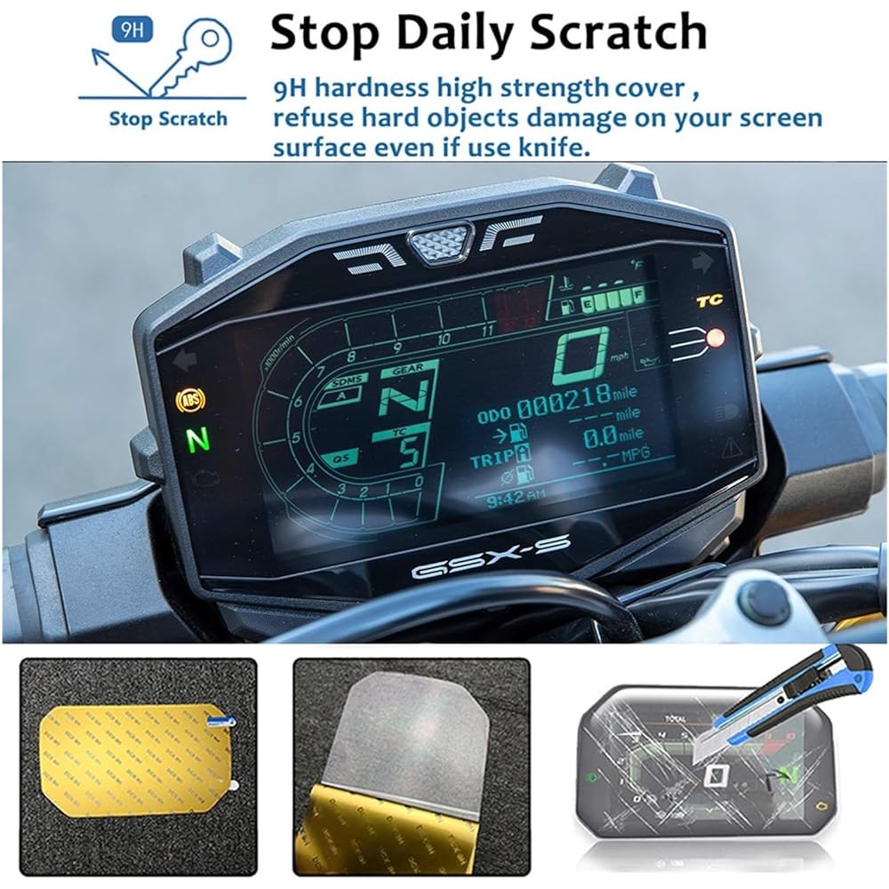 Fits for Suzuki GSXS1000 GSX-S GSXS 1000 S GSX-S1000 2021 2022 Accessories Cluster Scratch Protection Film Dashboard Screen Protector Instrument