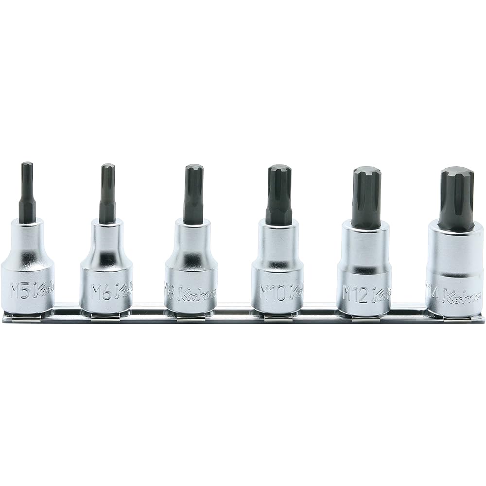 Koken 1/2(12.7mm)SQ.CV bit socket rail set total length 60mm 6 pieces RS4027/6-L60