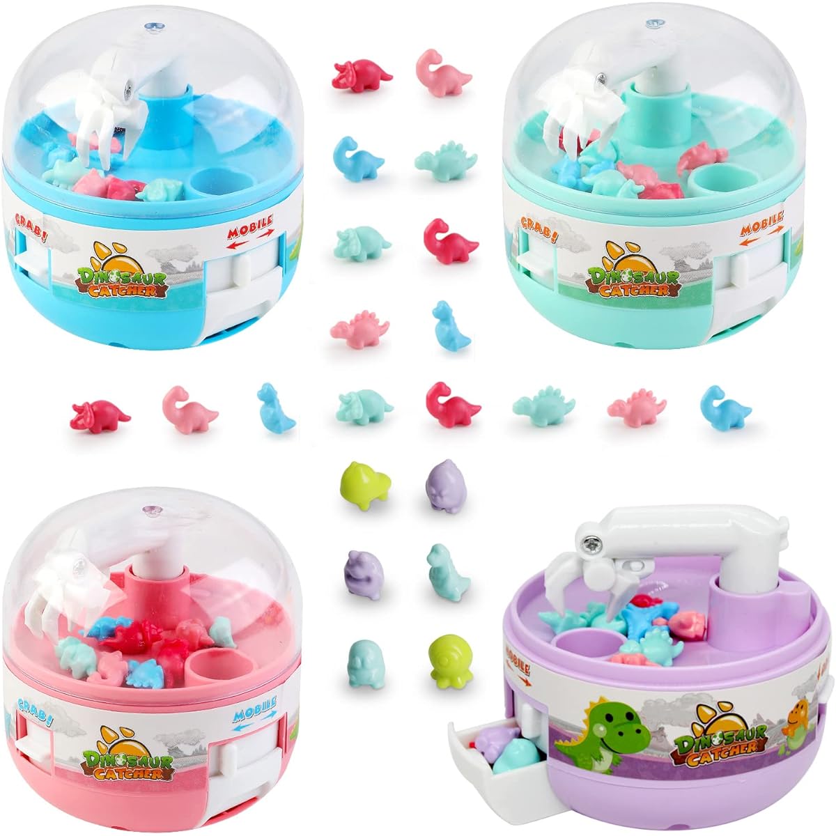 Claw Machine, Arcade Mini Toy Grabber Machine, Best Gift & Party Game for Kids, 3-4-5-6-7-8 (Dinosaur)