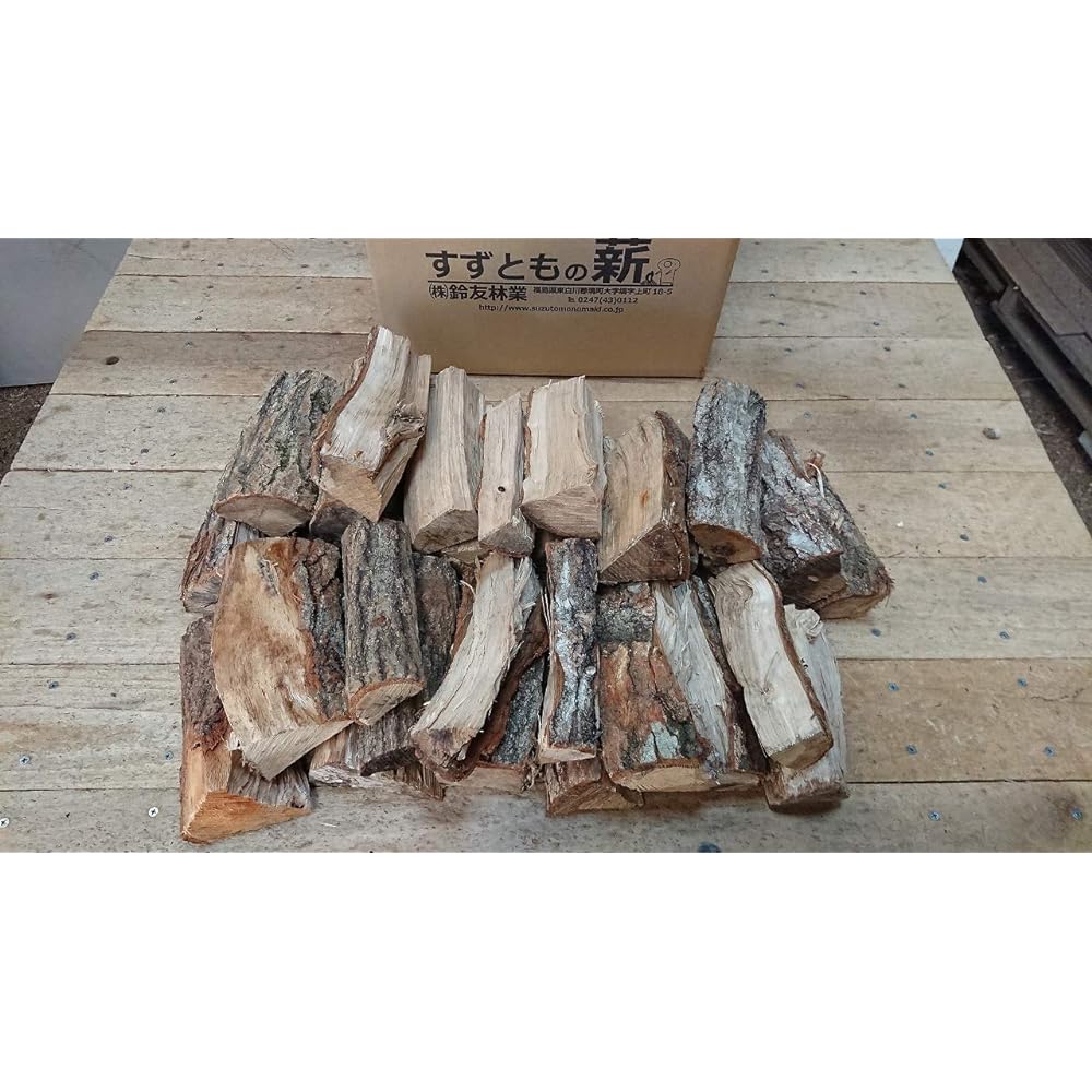 Length 17.5cm "Short" hardwood firewood [Suzutomo Forestry] (Capacity approx. 28L [Weight around 12kg])