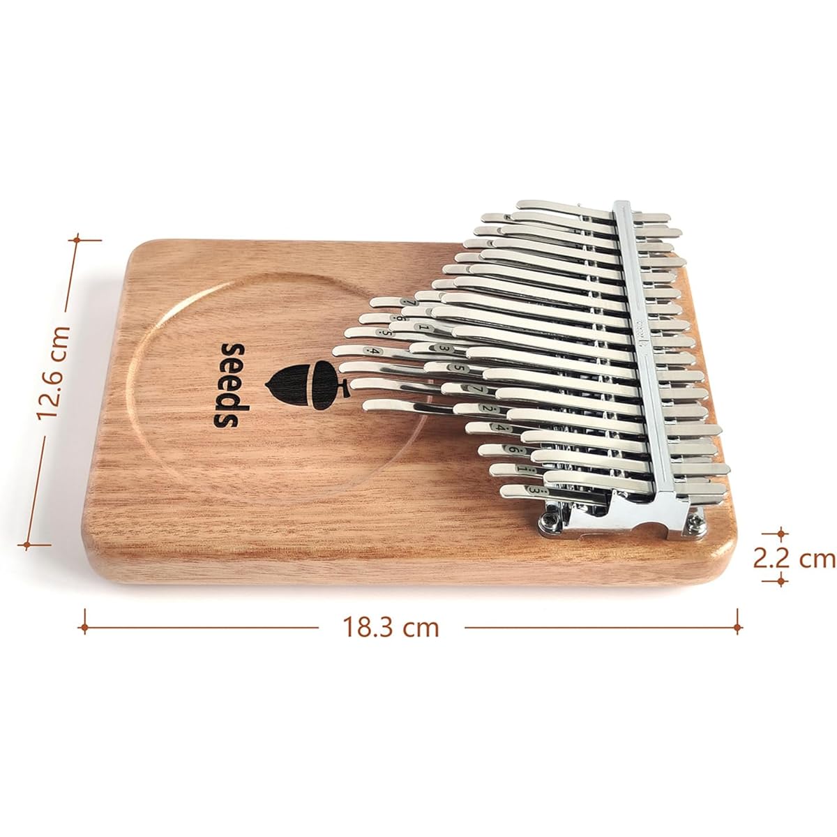 seeds Kalimba 41 keys lightweight thumb piano beginner set (3 tiers with semitones Okoume)