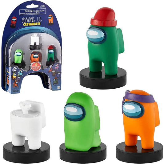 P.M.I. Stamps for Kids | Among Us Stamps in a Pack of 4 | Among Us Party Favors and Playable Collectibles | Among Us Toys for Boys and Girls | Mini Toys for Among Us Parties