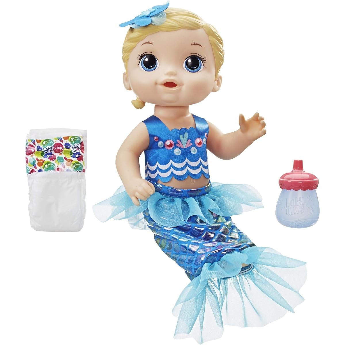Baby Alive E3693ES1 Shimmer N Splash Mermaid Figure, Multi-Colour