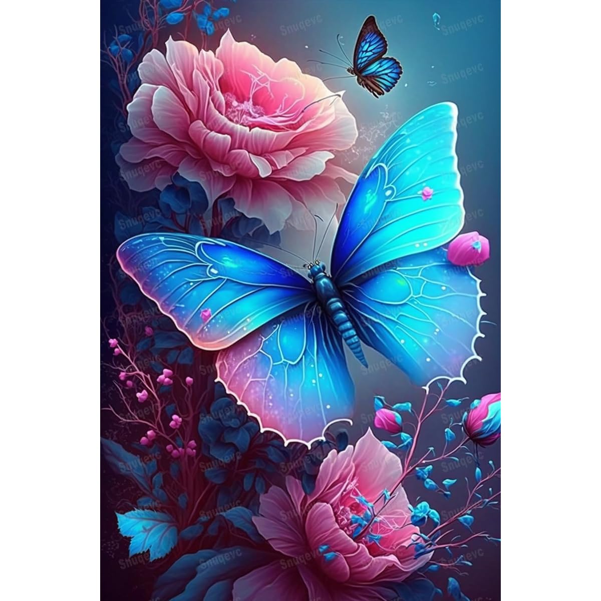 Colorful Flower Butterfly 1000 Piece Wooden Jigsaw Puzzle - Letters on the Back - Perfect Interlocking Clear Print - Adult Educational Puzzle Ideal Gift - Display as Artwork Idea!