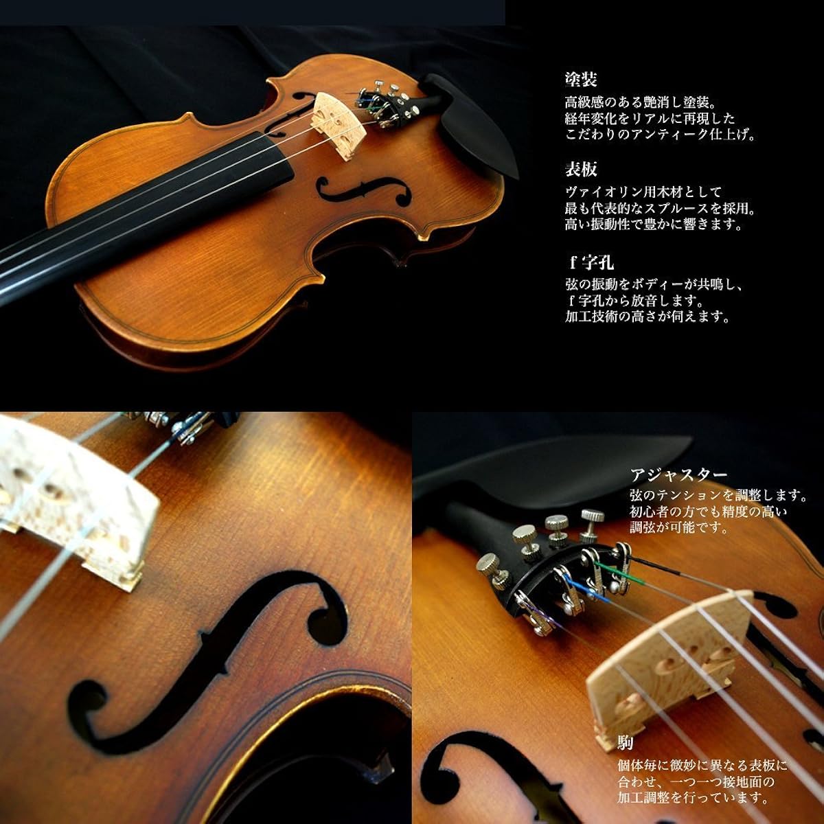 Hallstatt Beginner's Violin V-12 10-piece Set 4/4 Size (9707101300)