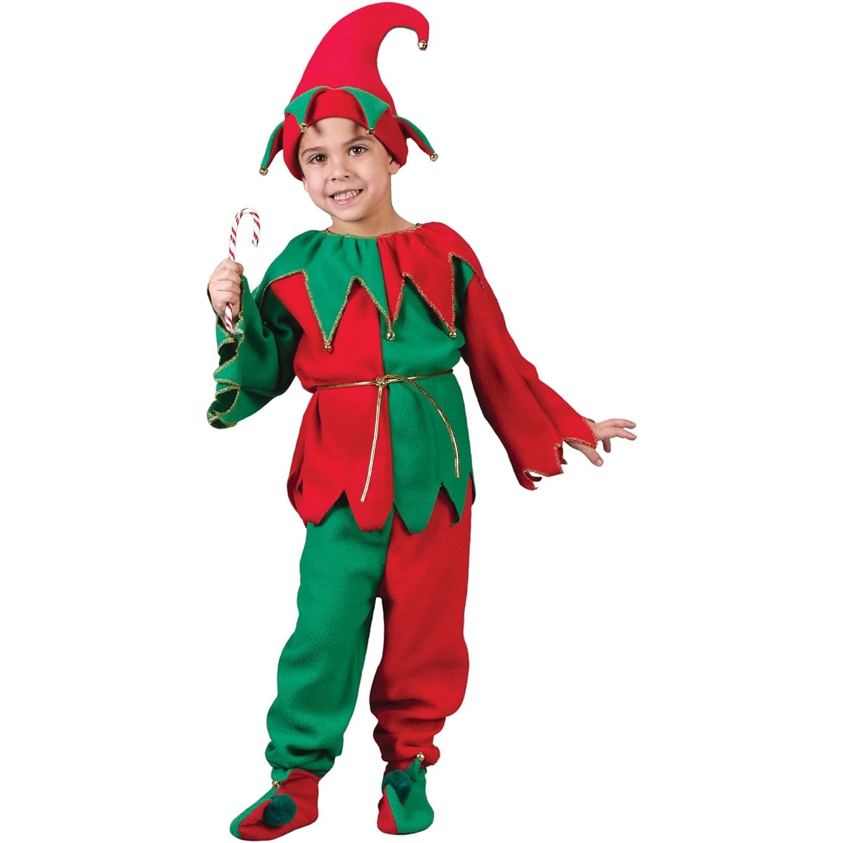 Fun World Costumes Baby Girl's Child Elf Costume, Red/Green, Small by Fun World