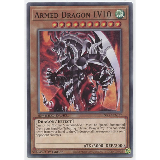 Armed Dragon LV10 - SGX3-ENI27 - Common - 1st Edition