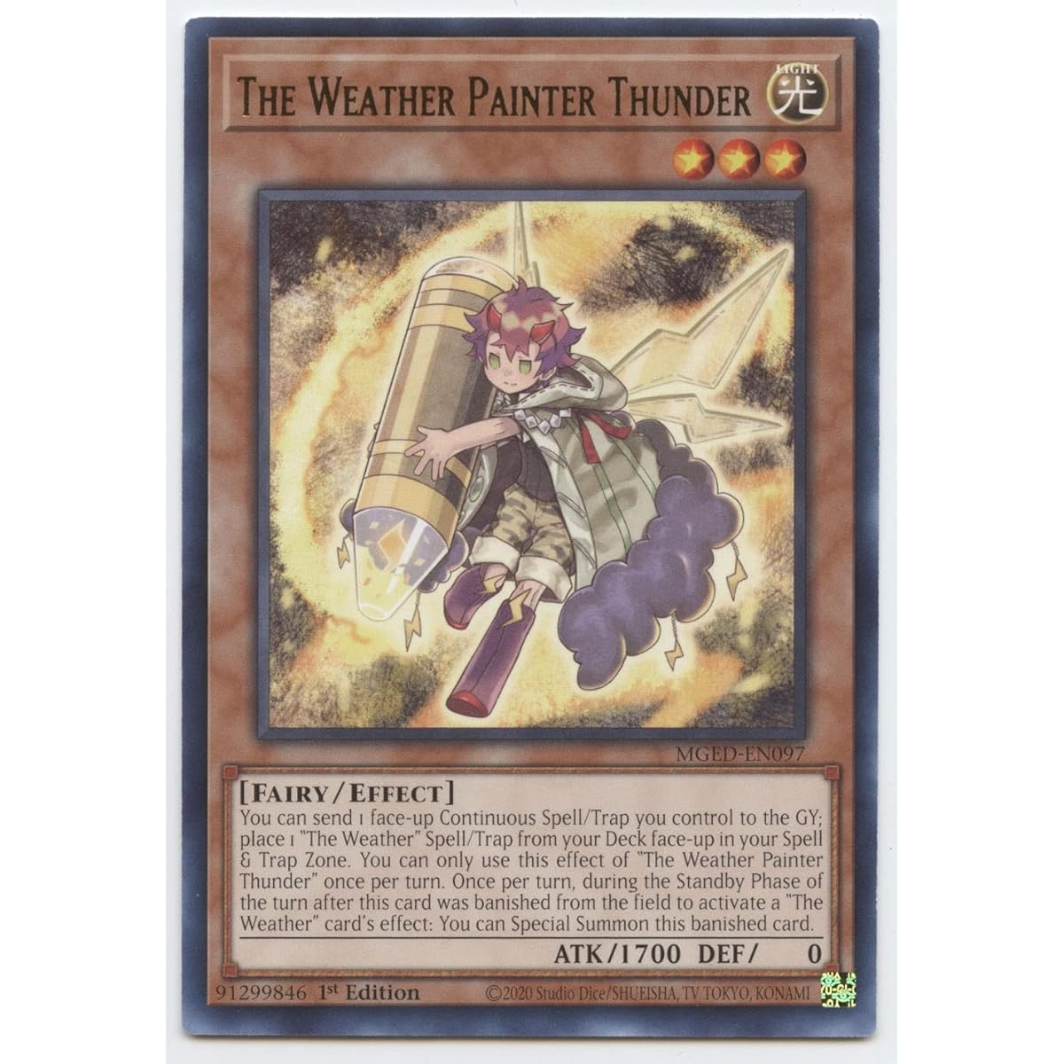 The Weather Painter Thunder-MGED-EN097 - Rare - 1st Edition.