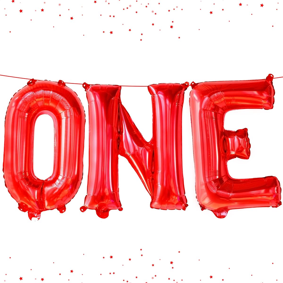 1 foil balloon, 16 inches red