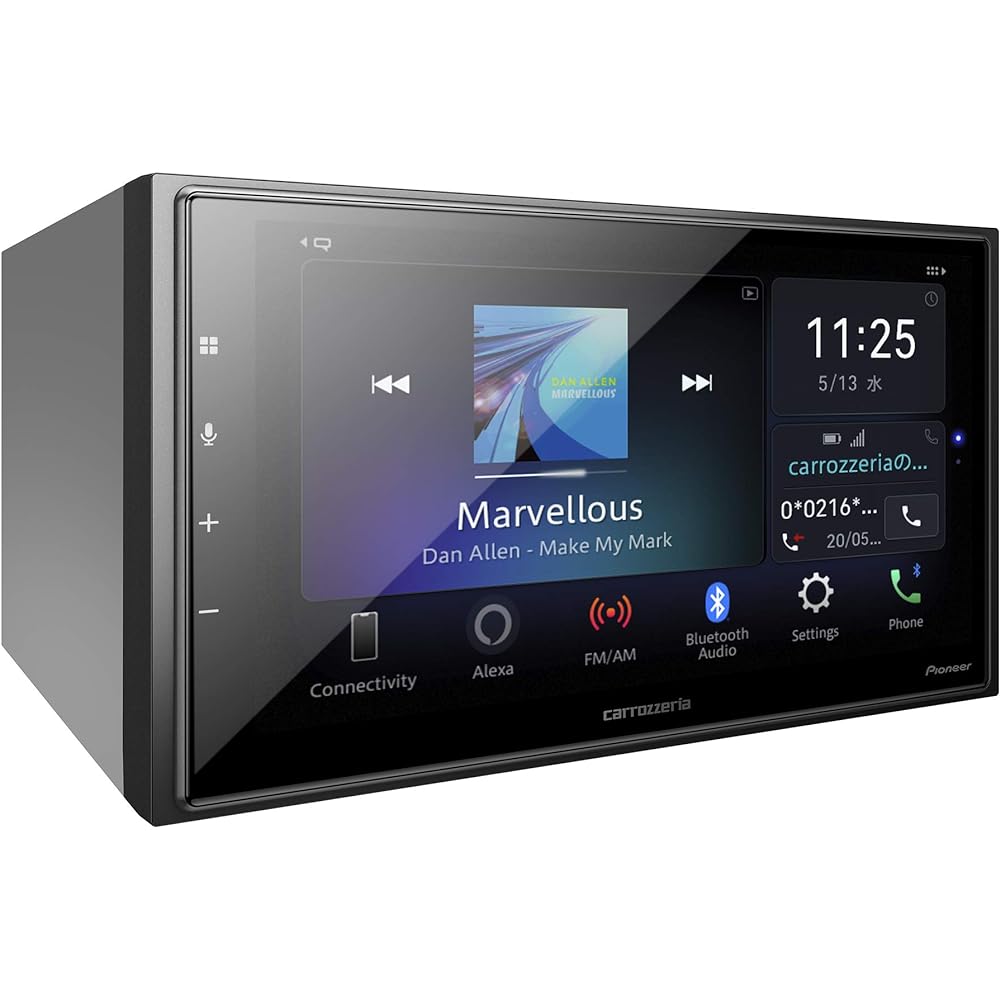 Pioneer Display Audio DMH-SZ700 6.8 inch 2DIN Alexa installed AppleCarPlay AndroidAuto™ compatible Bluetooth USB iPod iPhone AUX DSP Carrozzeria