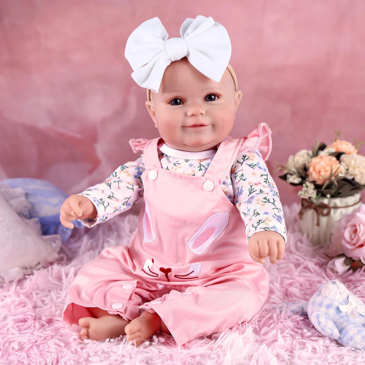 BABESIDE Reborn Baby Doll 20 Inch Cute Soft Vinyl Realistic Newborn Baby Doll Posable Lifelike Baby Doll with Doll Accessories for Girls Ages 3 and Up