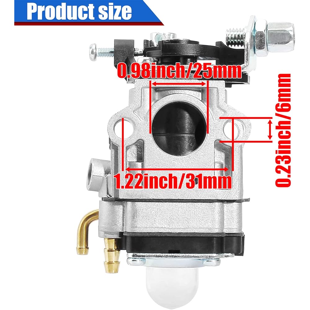 YOFMOO Carburetor Carb 43cc 49cc 2 Stroke Engine 15mm ATV Dirt Pocket Rocket Bike Scooter