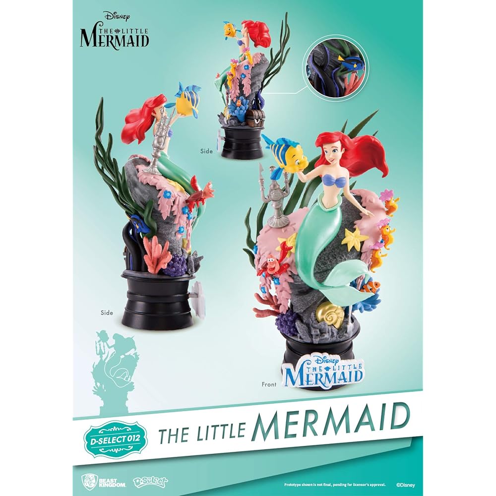 Disney Beast Kingdom D Stage PVC Statue #012 "The Little Mermaid" / Disney BEAST KINGDOM 2019 D-STAGE PVC STATUE #012 THE LITTLE MERMAID [Parallel Import] Ariel