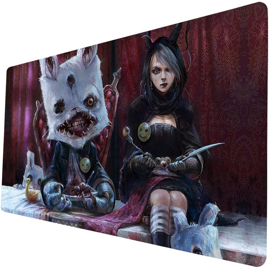 Playmat Gaming Mouse Pad 60X35cm Compatible with DTCG, MTG, TCG, CCG, RPG, Board Games, Card Games, Battle Playmat Accessories Dark 46
