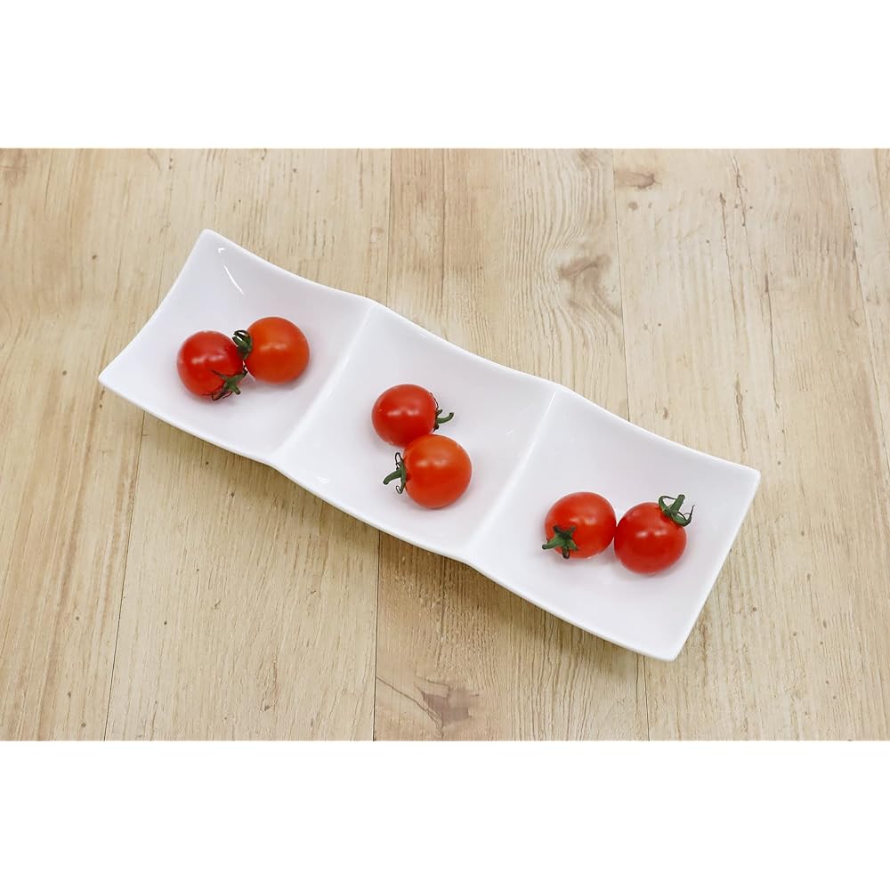 [Commercial use set] Durable tableware that is repeatedly purchased by chefs at prosperous restaurants, 3 square bowls, white, 10-piece set