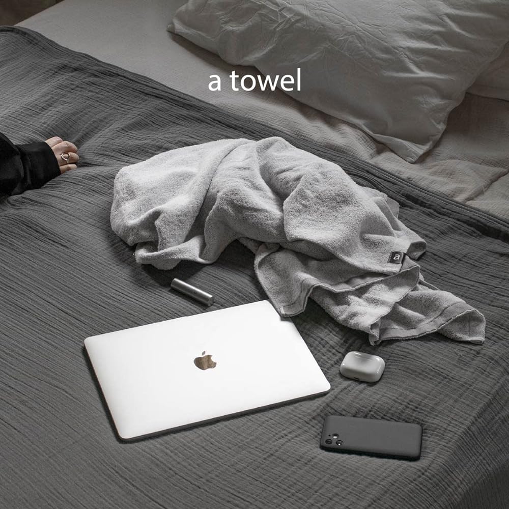 [ aso ] a towel bath towel face towel domestically made Senshu towel set for living alone (bath x 2, face x 4 / indigo gray)