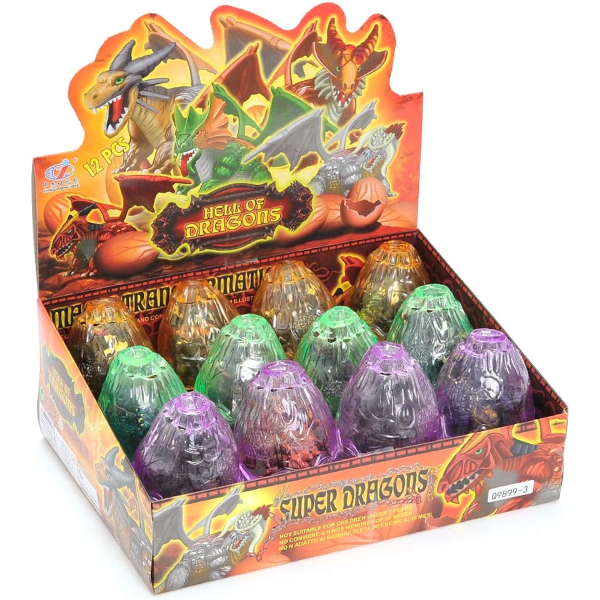 PowerTRC Realistic Dragon Puzzle Figures Jurassic Hatching Eggs Party Favors and Goodie Bag Fillers Take Apart Dragon Toys