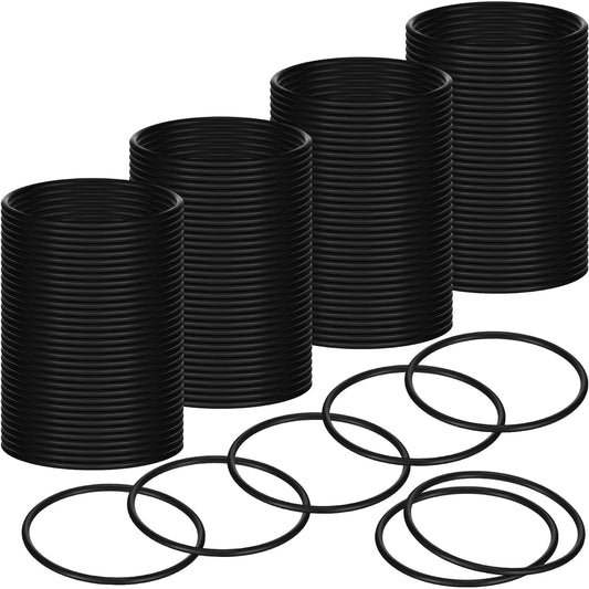 200 Pieces Black Gummy Bracelets Silicone Wristband Bracelets Bulk Rubber Bracelets Stretchy Jelly Bracelets 80's Style Women Retro Theme Rock N Roll Party Costume Event 6.8 Inch