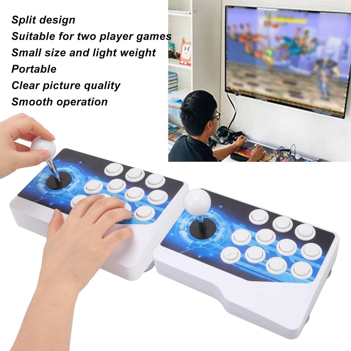 2 Player Arcade Game Console 10,000 Classic Games, WFi Game Console for Colleagues, Friends, Husband, Kids, Christmas, Easter, Birthday
