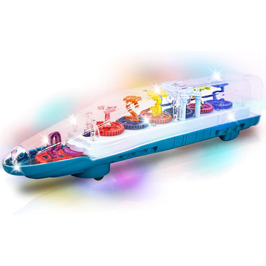 ArtCreativity Luminous Transparent Toy for Kids (Large Train)