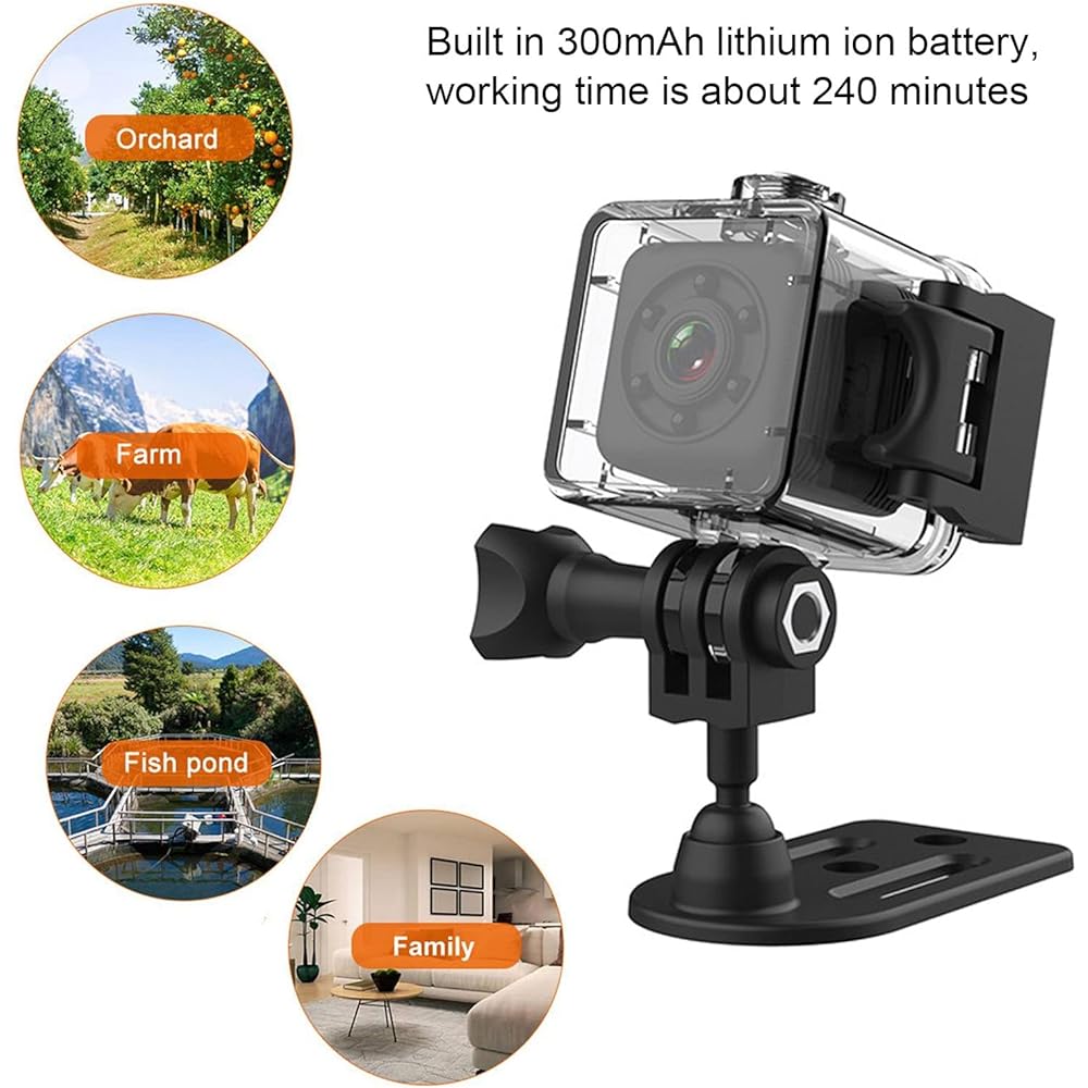 FASW Sports Camera, Small WiFi Automatic Connection Real-time Video Transmission Ultra HD Action Camera for Vlogging
