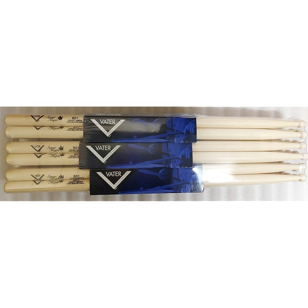 VATER Drumstick SD1 (Concert) VSMCW 1 Dozen Set White
