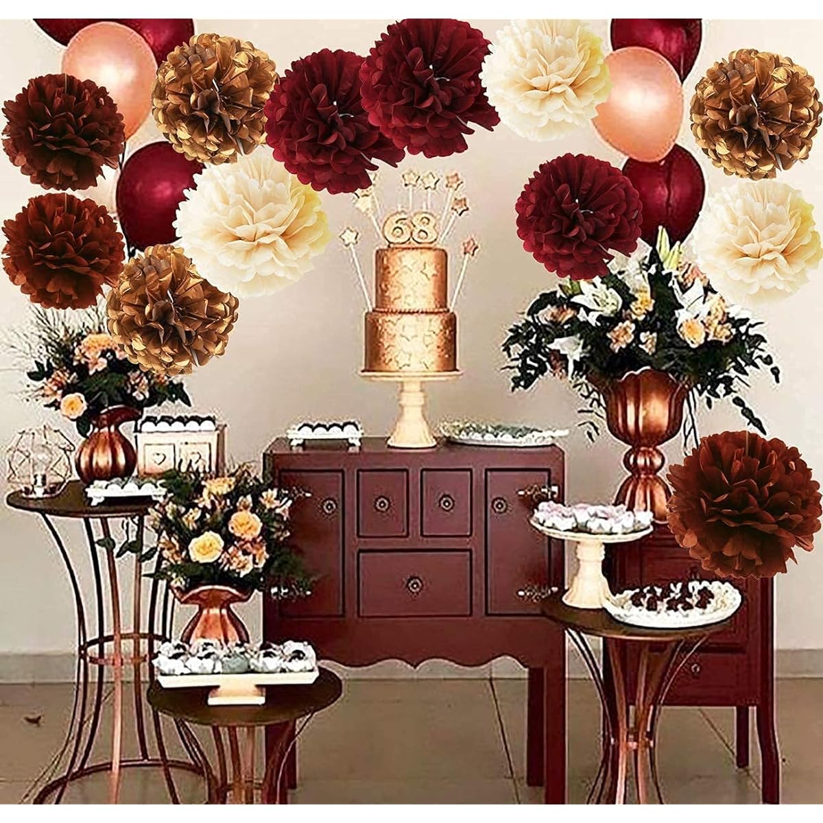 Graduation Decorations Maroon Gold 2023/Burgundy Gold Balloons/Burgundy Gold Graduation Party Decorations 2023 ASU Maroon Graduation/Fsu Graduation Party Decorations Burgundy 2023
