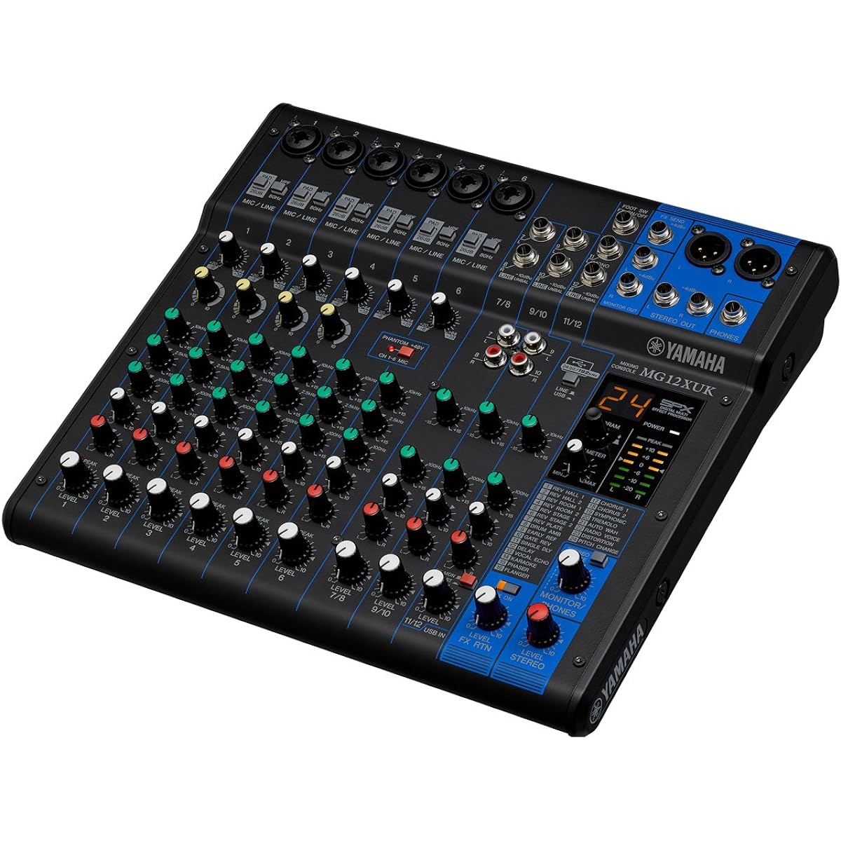 [Set purchase] Yamaha mixing console MG12XUK & SHURE SM58S dynamic microphone: with switch/vocal/distribution/recording/live black [domestic genuine product/manufacturer's warranty 2 years]