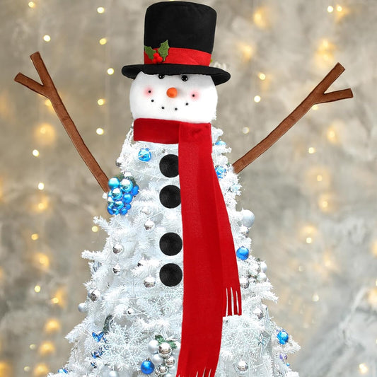 Syhood Christmas Tree Topper Holiday Christmas Decorations Tree Topper Christmas Decorations Funny Christmas Tree Ornaments for Home Christmas Party (Snowman)