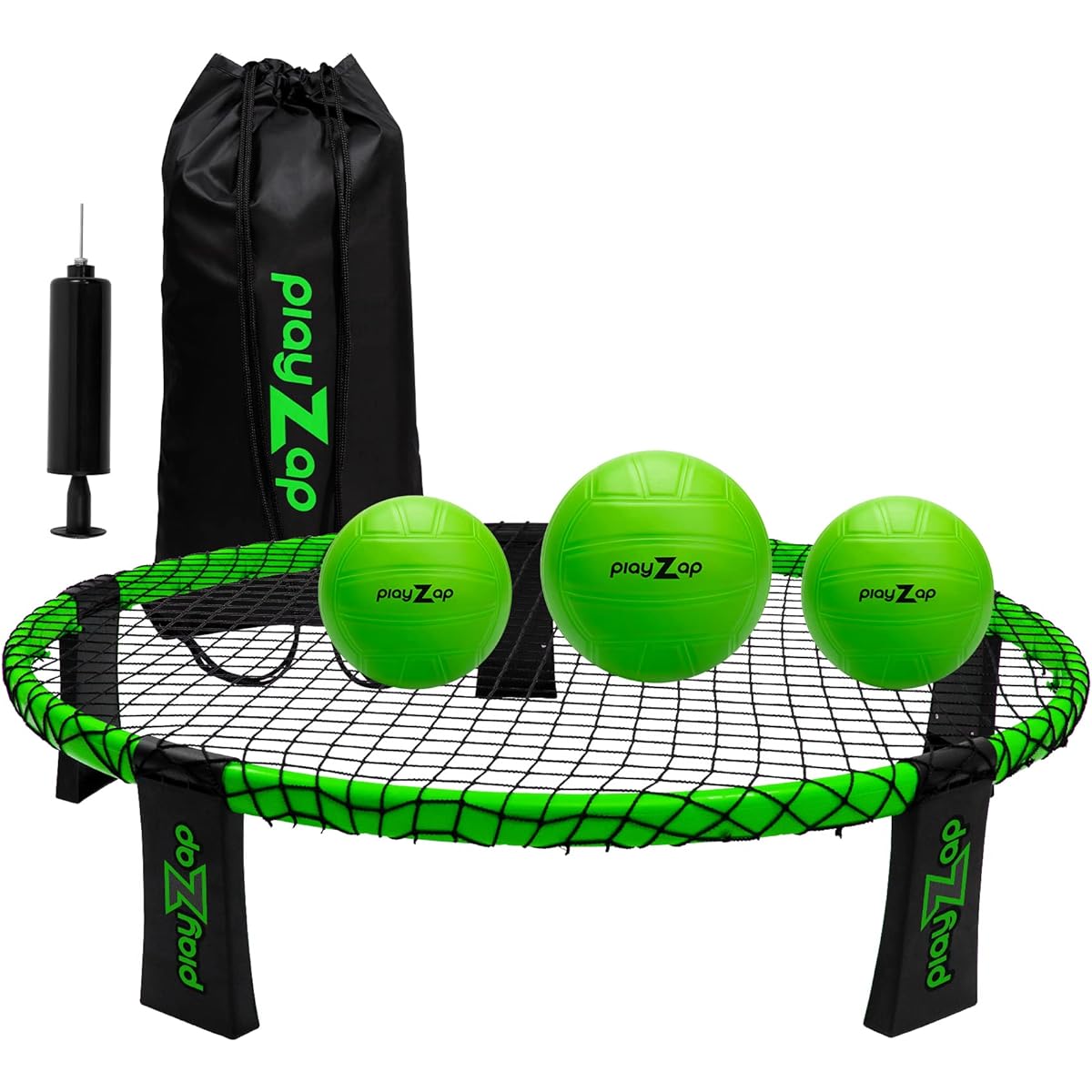 Paokoo Round Net Game Set, 3 Balls with Carrying Case and Rules, Indoor Outdoor Lawn Beach & Tailgate Round Net Set Gift for Kids/Teens/Adults