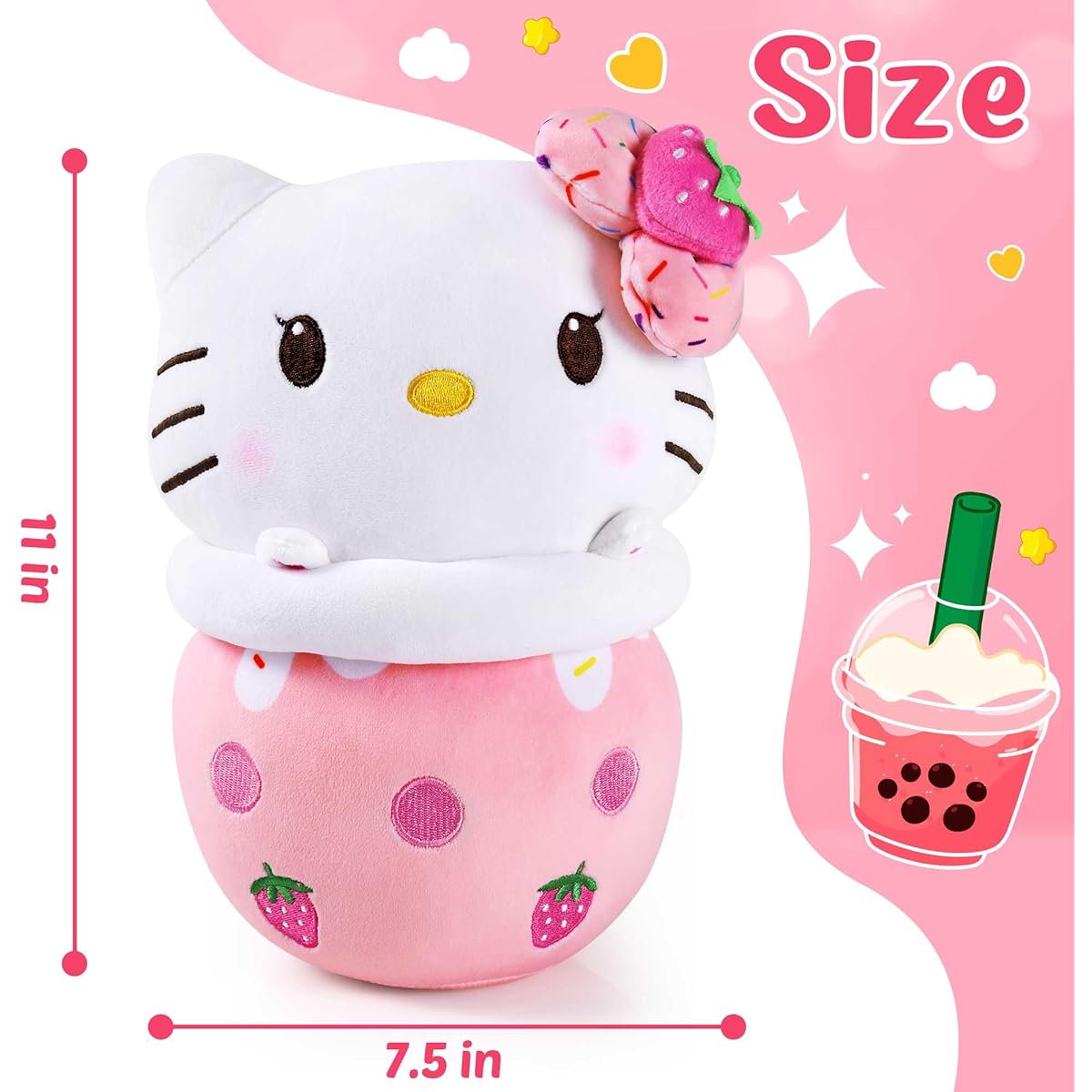 Cute Stuffed Animals Plush Tea Pillow Super Soft Cartoon Cuddly Toy Gift