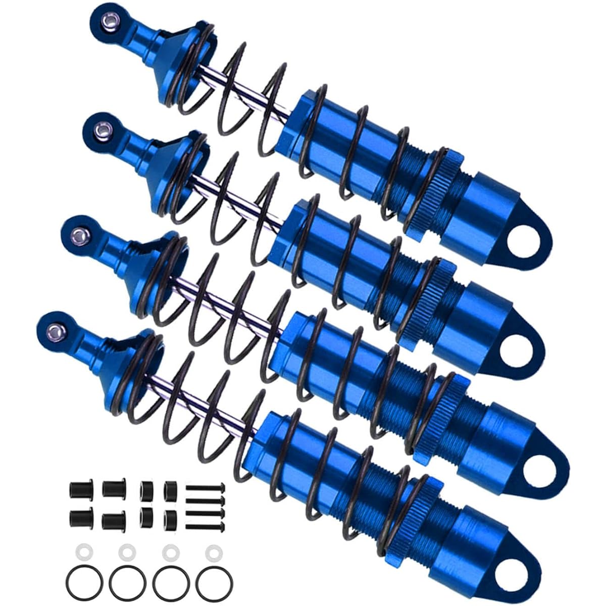 RCMYou RC Shock Absorber Upgrade Parts for 1/8 Sledge 4WD #95076-4 4pcs Alloy Front Rear Big Bore Full Metal Adjustable RC Shock Absorber Damper Navy Blue