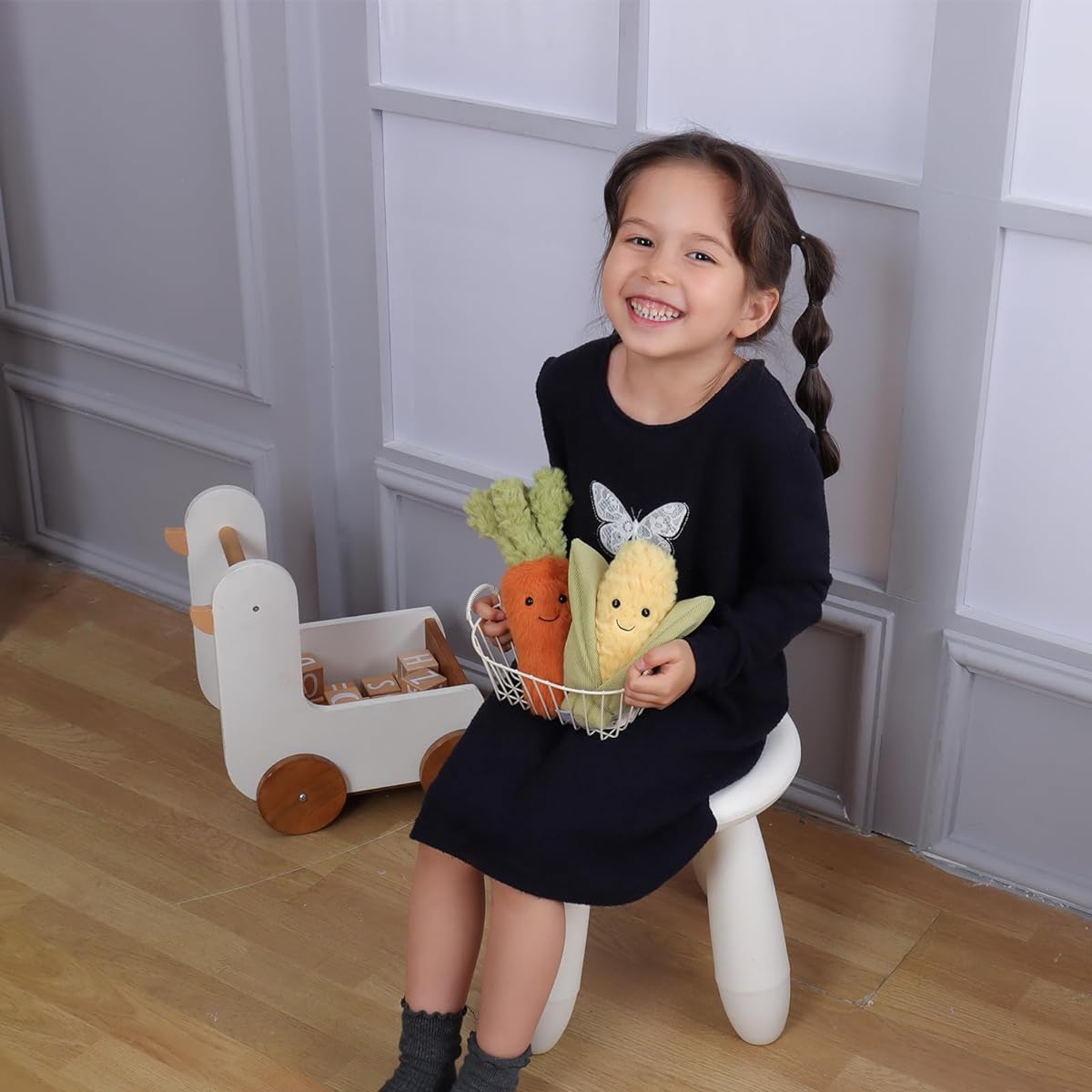 Apricot Lamb Food Toy Stuffed Animal Corn Plush Soft Cuddly Great for Kids 7 Inch