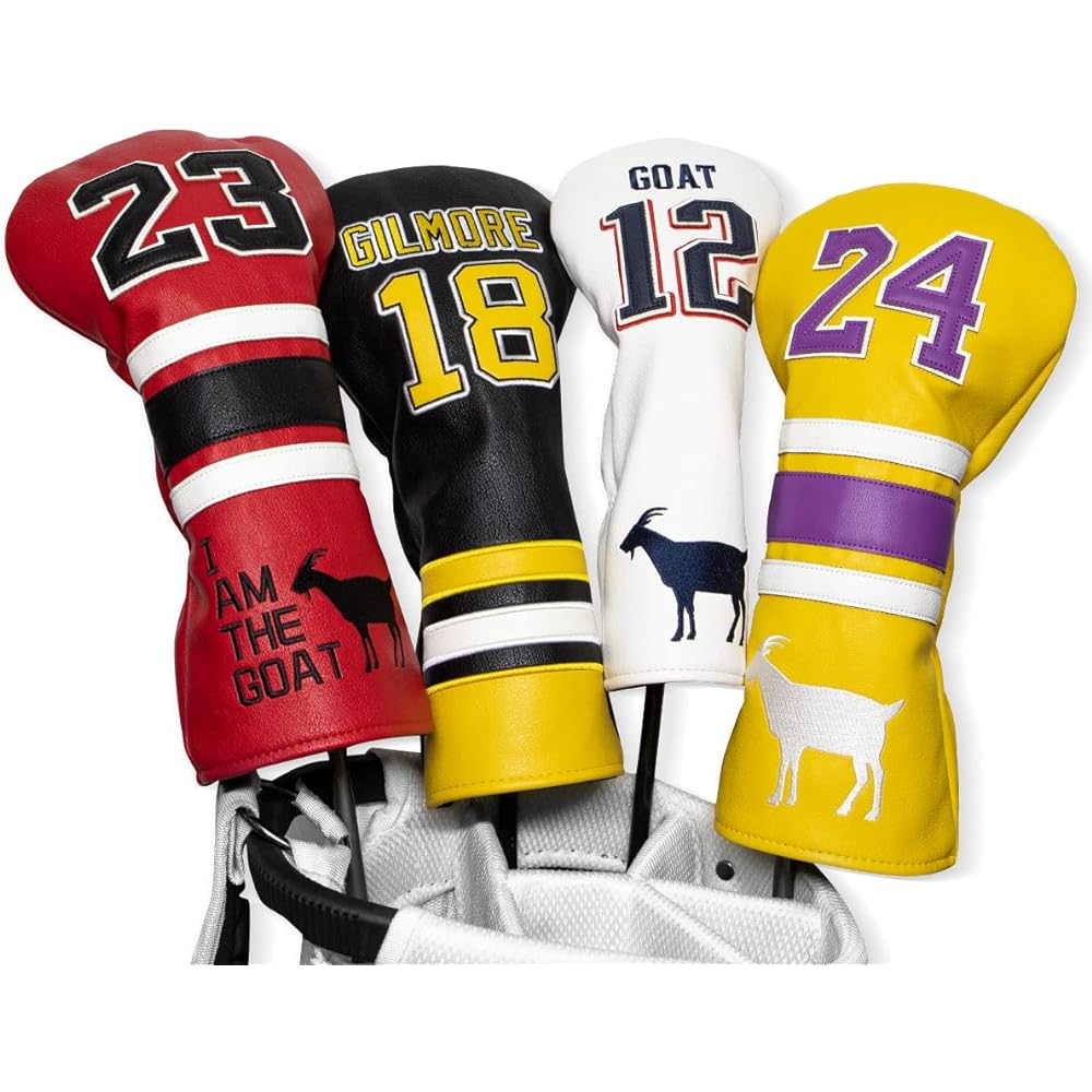 1pcs Golf Club Head Cover Aliennana Golf Wood Cover Popular Sports Numbers 12, 18, 23, 24 High Quality Embroidery Single Item Liver Cover Fairway Wood, Utility, Hybrid Head Cover Made of PU 1/F/X Golf Head Cover with Count Conversion Tag
