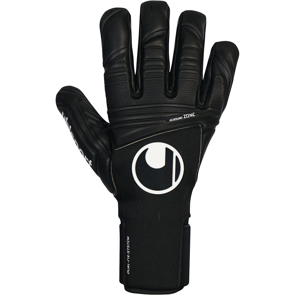 uhlsport (Uhlsport) uhlsport (Uhlsport) Match Soccer GK Keeper Gloves Speed Contact Black Absolute Grip Half Negative 1011286 01 9 Black x White