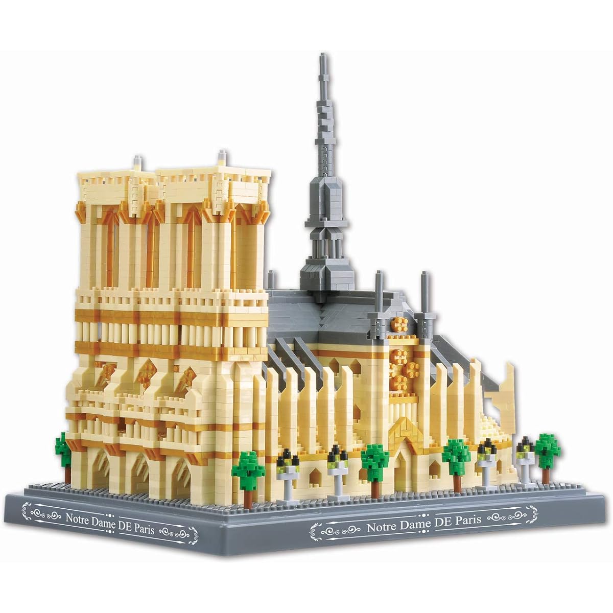 NeoLeo Notre Dame de Paris Church Big Challenge French Cathedral Microblocks Architecture Building Model Craft Kit (4018 Pieces)
